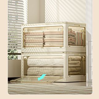 GOME กล่องเก็บของอเนกประสงค์ พับเก็บได้ รุ่น 9002-B ขนาด 60x42x33.5ซม. สีเบจ