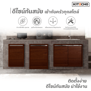 KITZCHO บานซิงค์บานทึบ ZER-S-FT-6040X-TK สีสัก