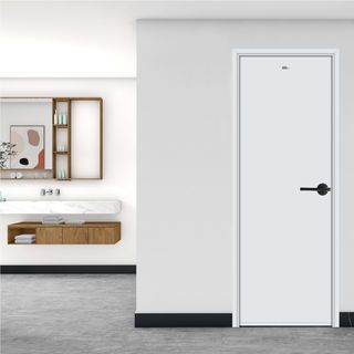 WELLINGTAN ประตู UPVC บานทึบ รุ่นHTP170200 ขนาด 70x200ซม. สีขาว เจาะรูลูกบิด