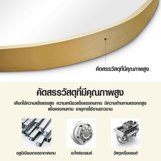 Nice ชุดกระจกอะลูมิเนียม รุ่น ไวโอเล็ต-โกลว ขนาด 50x75 ซม. สีทอง