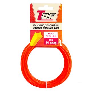 TUF เอ็นตัดหญ้าเส้นเหลี่ยม สีส้ม ขนาด 1.3มม. ยาว 30ม.