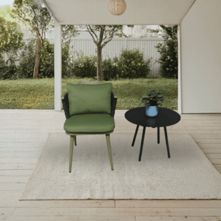 SUMMER SETเก้าอี้ outdoor อลูมิเนียม Samed ขนาด 57x59x76 ซม. สีเขียว