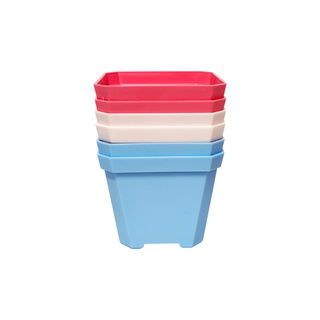 Tree O กระถางต้นไม้ รุ่น HYF002 ขนาด 10*10*8.5 ซม. คละสี