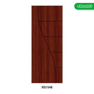LEOWOOD ประตูไม้เคลือบเมลามีน DoorX Gold ลาย 2 ขนาด 80x200 ซม. สีมะฮอกกานี