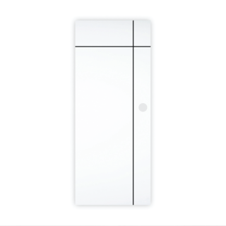 WELLINGTAN ประตูภายนอก UPVC เซาะร่อง รุ่น OK-007N ขนาด 80x200 ซม. สีขาว (เจาะลูกบิด)