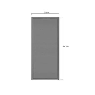 WELLINGTAN ประตูพีวีซีบานทึบพร้อมวงกบ รุ่น G1 ขนาด 70x200ซม. สีเทา (ไม่เจาะลูกบิด)