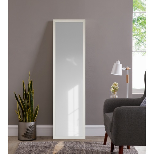 Nice กระจกมีกรอบ (PS) 30x120 ซม. รุ่น ลูน่า 7064-1248 สีขาว 