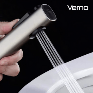 Verno ชุดสายฉีดชำระ แบบ 2 ระบบ รุ่น 6FXQ028-3P ขนาด 3.3x134x2.9 ซม. สีเทากันเมทัล