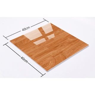 Marbella กระเบื้องเซรามิคปูพื้น 16x16 นิ้ว รุ่น วูดบราว CH1106 Gloss (12P)