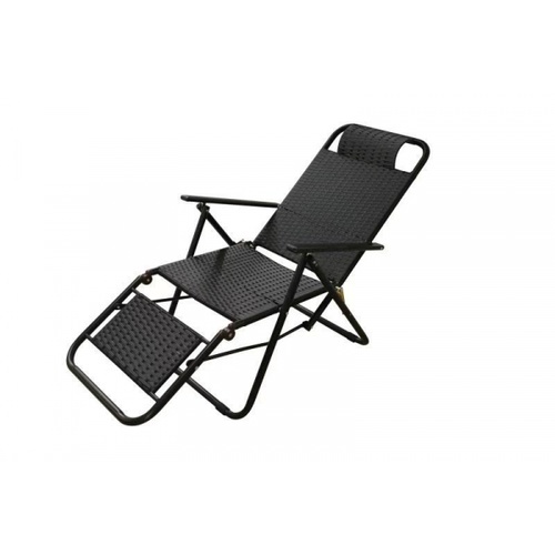 Pulito เก้าอี้พักผ่อนปรับเอนได้ ขนาด 58x152x40ซม. SHU-FU  สีดำ