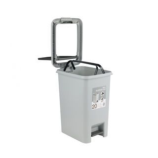 ICLEAN ถังขยะเหยียบเหลี่ยม Prensa 20 ลิตร รุ่น TG51790G ขนาด 25.5x34x43 ซม. สีเทา