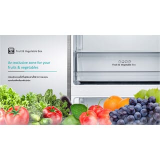 HISENSE ตู้เย็น 2 ประตู ขนาด 14.7 คิว รุ่น RB556N4TGN สีเงิน