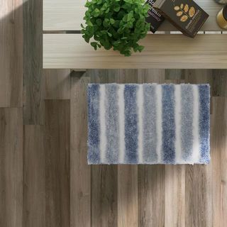 COZY พรมเช็ดเท้าขนนุ่ม รุ่น LOBBY-01 ขนาด 50× 80× 2.5ซม. สีฟ้า