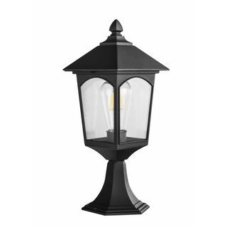 EILON โคมไฟหัวเสา Classic ขั้ว E27 ขนาด 15*15*39cm IP65 รุ่น Maemi MV210-S สีดำ