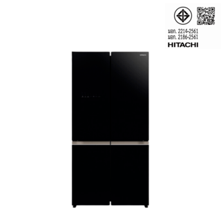 HITACHI ตู้เย็น 4 ประตู ขนาด 19.8 คิว รุ่น RWB640VF GBK สีกระจกดำ