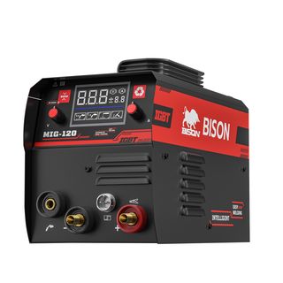BISON เครื่องเชื่อม INVERTER MIG/MMA 120แอมป์ (LCD) รุ่น MIG/MMA-120A1K   1 กก. ไม่ใช้แก๊ส