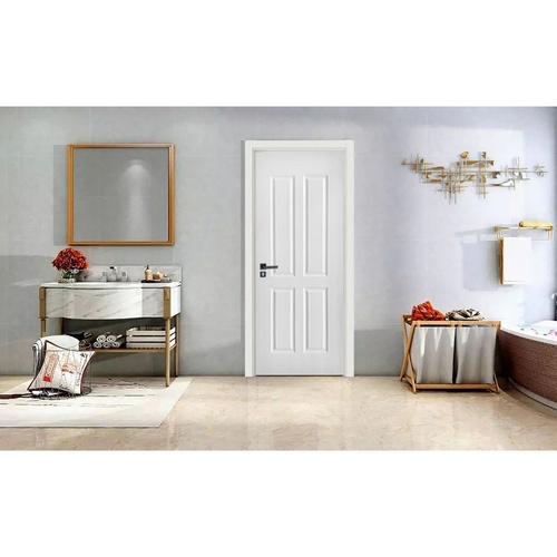 WELLINGTAN ประตูยูพีวีซี บานทึบ 4ฟักตรง UPVC-W004P 80x200ซม. WHITE OAK