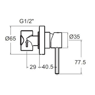American Standard ก๊อกน้ำเย็นยืนอาบทองเหลืองแบบติดผนัง  รุ่น ทูโบ้ A-TJ61-10