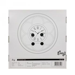 COZY นาฬิกาแขวนผนัง วินเทจ รุ่น NOTUS ขนาด 60.8x60.8x4.8 ซม. สีดำ