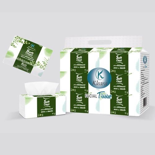 KLEARA กระดาษเช็ดหน้า 3 ชั้น FY0193 ขนาด 9x26x16 cm. 300 แผ่น (แพ็ค 6)