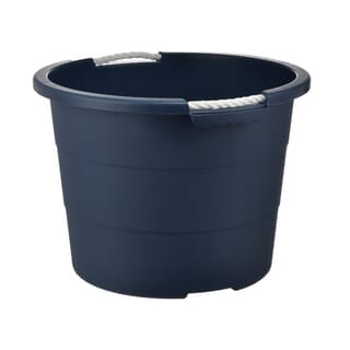 INABOX กะละมังกลมหูเชือก พลาสติก Forte N15743-38L ขนาด 48x35x49.8 cm. สีดำ