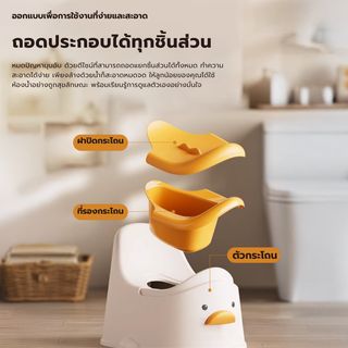 Primo Kids กระโถนนั่งเด็กเป็ด รุ่น Duck CT01 สีขาว-เหลือง