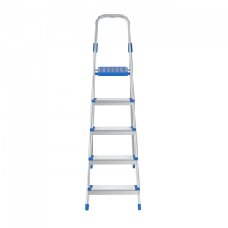 HUMMERบันไดอะลูมิเนียมพร้อมมือจับ 5ขั้น รุ่น GB4028-5 (รับน้ำหนักได้สูงสุด 150กก.)