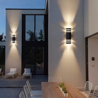 EILON โคมไฟผนัง Modern ABS รุ่น MVW003B ขั้ว E27 สีดำ