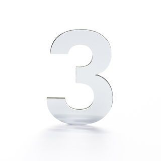 ป้ายอลูฯ CSLS-H 2003 เลข 3 แบบเงา