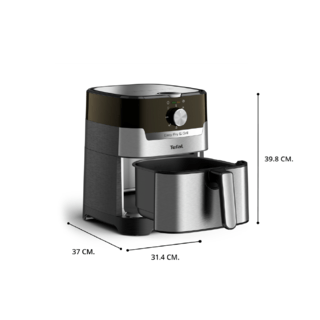 TEFAL หม้อทอดไร้น้ำมัน 2in1 ขนาด 4.2 ลิตร รุ่น EY501D66 สีดำ-เงิน