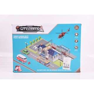 TOYS ชุดของเล่นพาหนะเซตจราจร บรรจุ7คัน คละสี#868-8A(45x6x32ซม.)
