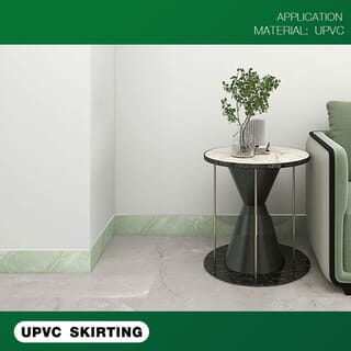 GREAT WOOD ไม้บัวล่าง UPVC รุ่นSGF100 -WN 1.8x9.8x300ซม. สีวอลนัท