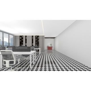 Marbella กระเบื้องเซรามิคปูพื้น 60x60 ซม. รุ่น ไดมอนด์  ไวท์  แบล็ค  MD12 ผิวเงา   (4P)