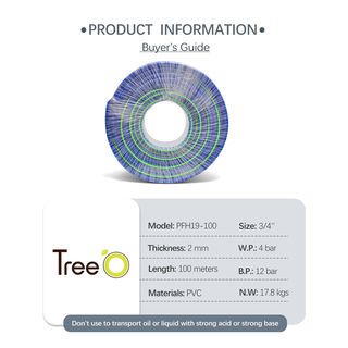 Tree’O สายยาง พีวีซี เสริมใยแก้ว รุ่น PFH19-100 ขนาด 3/4
