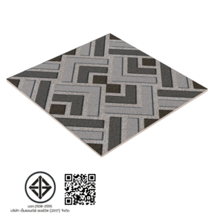 Marbella กระเบื้องเซรามิคปูพื้น 16x16 นิ้ว รุ่น คาลอส เกรย์ Y7620 Matt (12P)