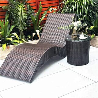 SUMMER SET เตียงริมสระหวายเทียม รุ่น ภูเก็ต ขนาด 65x180x80ซม.สีน้ำตาลเข้ม