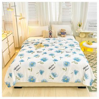 TRUFFLE ผ้าห่มเย็น รุ่น FLEUR-BL ขนาด 180x200x1ซม. สีฟ้า