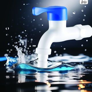 Iris ก๊อกสนามพลาสติก  รุ่น HY306A-BL    สีขาว-น้ำเงิน