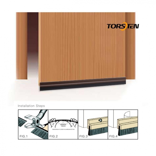 TORSTEN เส้นกันแมลงพีวีซี แถบยาง รุ่น  KZT052-BN 100ซม. สีน้ำตาล