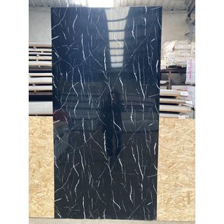 GREAT WOOD บอร์ด SPC ลายหินอ่อนเคลือบ UV รุ่น JF122025-UV-KL8231-2 ขนาด 1220x2440x2.5mm สีดำ