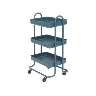 DELICATO รถเข็น 3 ชั้น รุ่น ASTRA-BLUE ขนาด 46x38x86 ซม. สีน้ำเงินเข้ม