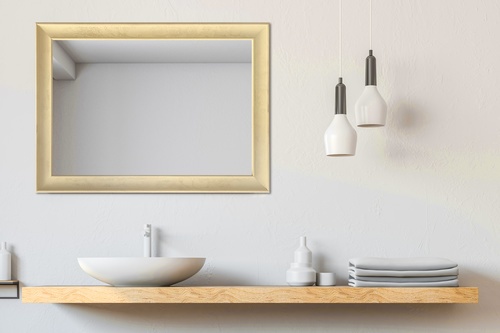 Nice กระจกมีกรอบ รุ่น 1817-W1 ขนาด 40X60 ซม. สีขาว