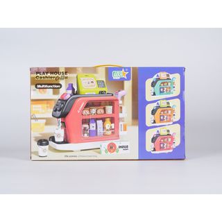 TOYS ของเล่นเครื่องแคชเชียร์คิดเงินพร้อมอุปกรณ์กาแฟ รุ่น GJJ-H-94 ขนาด 46x13x27.5 ซม. คละสี