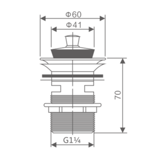 Verno สะดืออ่างล้างหน้าแบบไอโฟร์ มีรูน้ำล้น รุ่น B-12-6