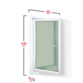 RAKANGTHONG หน้าต่างบานเปิดอลูมิเนียม 60x110 cm. สีขาว