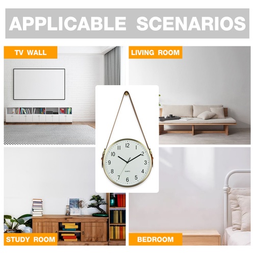 COZY นาฬิกาตกแต่งพร้อมสายแขวน รุ่น LEXI ขนาด 4.3x33.0x60.0 ซม. สีทอง