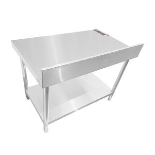 CROWN โต๊ะเตรียมสเตนเลส 2 ชั้น 120x70x85+10 ซม. S1270