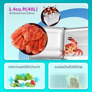 CHiQ  ตู้เย็น 2 ประตู ขนาด 4.9 คิว รุ่น CTM138LS สีเทา