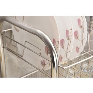 CLOSE ชั้นคว่ำจานสเตนเลส 2 ชั้น 32x51x41 ซม. CHERTAME-2D สีเงิน