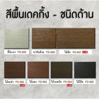 Woodtect วูดเทค เดคกิ้งไฟเบอร์ซีเมนต์ FD-504 ด้าน 1กล. สีไม้วอลนัท